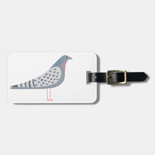 Roligt Pigeon Bagagebricka (Horisontell Framsida)