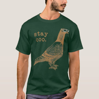 Roligt Pigeon Shirt Coola Bird with Sunglasses Pun T