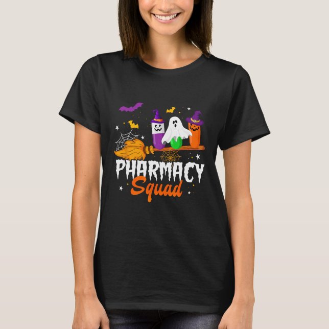 Roligt Pills Pharmacy Squad Pharmacist Technician  T Shirt (Framsida)