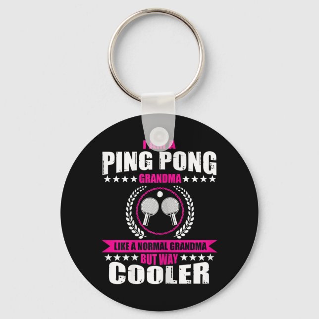 Roligt Ping Pong Grandma Quote Bord Tennis Sport W Nyckelring (Framsida)