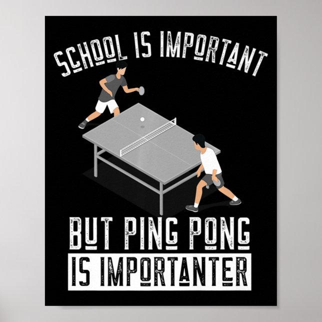 Roligt Ping Pong Player Bord Tennis Gift Poster (Framsidan)