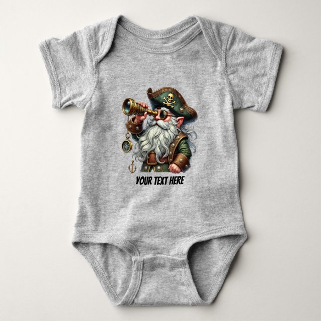 Roligt pirat anpassadet pojke t shirt (Framsida)