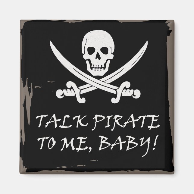 Roligt Pirat Talk Magnet (Framsidan)