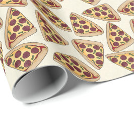 Roligt Pizza mönster omslagning papper Presentpapper