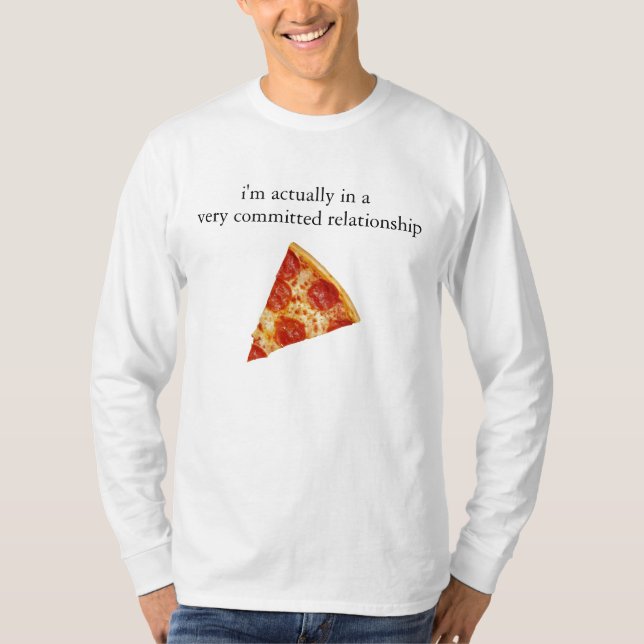 Roligt Pizzaförhållande Longsleeve Tröja (Framsida)