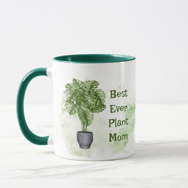 Roligt Plant Mamma Houseplant Monstera Mugg (Vänster)