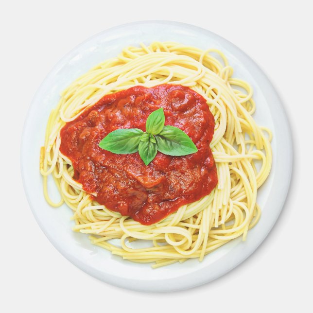 Roligt Plattor av spaghetti-kylskåp Magnet (Framsidan)