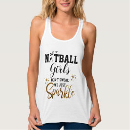 Roligt Player Clip Art och Slogan Netball Linne Med Racerback