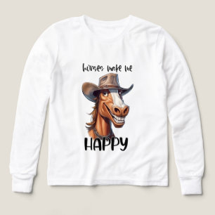 Roligt pojkars hästälskare t shirt