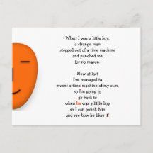 Roligt Pojke Tidsmaskin Aldrig Slutande Skämt Humo