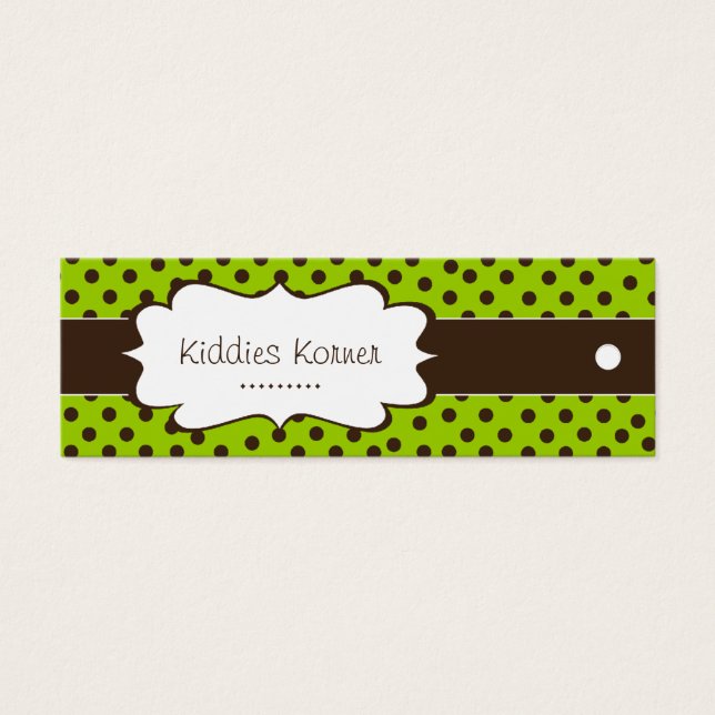 Roligt Polk a Dot-hängda Märkre Litet Visitkort (Framsidan)