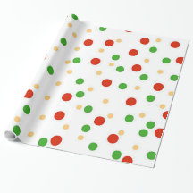 Roligt Polka Dot Julafton Wrapping Papper