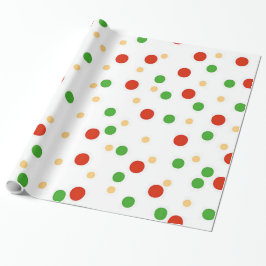 Roligt Polka Dot Julafton Wrapping Papper Presentpapper