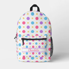 Roligt Polka Dot Rosa Lila Blue