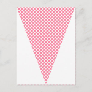 Roligt Polka Dot Shock rosa Colorful Flagga Buntin Vykort
