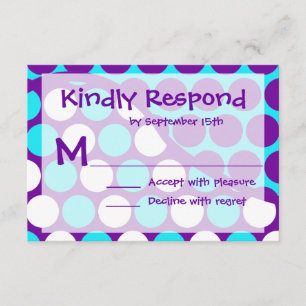 Roligt Polka Dot Wave Mönster OSA kort