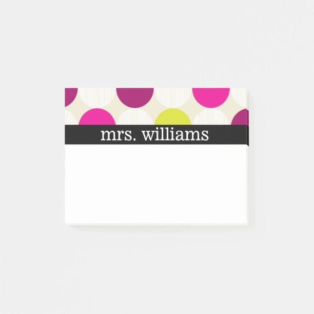 Roligt Polka dots - anpassa Post-it Block (Framsida)