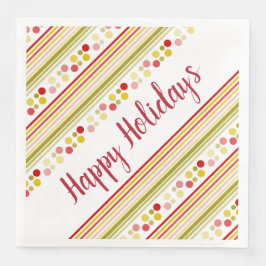 Roligt Polka-prick med Rand i centrum Pappersservett