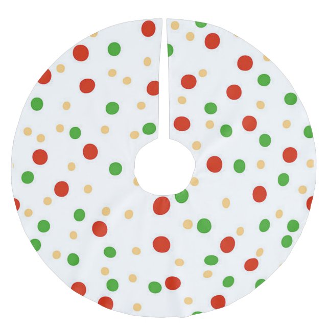 Roligt Polka - punkt jul Julgransmatta Borstad Polyester (Framsidan)
