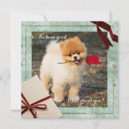 Roligt Pommern jul.. Jag har varit Bra Flat Card Julkort