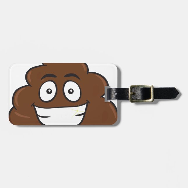 roligt poop emoji bagagebricka (Horisontell Framsida)