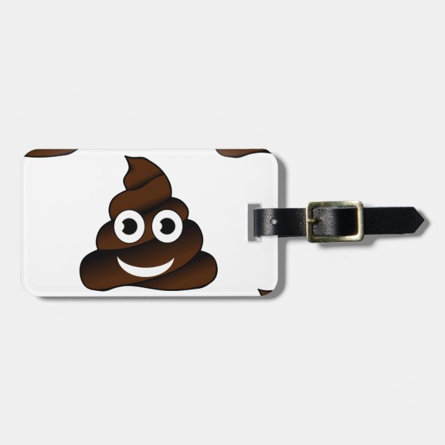 roligt poop emoji bagagebricka (Horisontell Framsida)