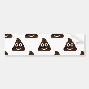 roligt poop emoji bildekal
