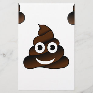 roligt poop emoji brevpapper