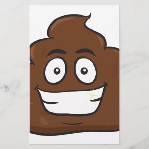roligt poop emoji brevpapper