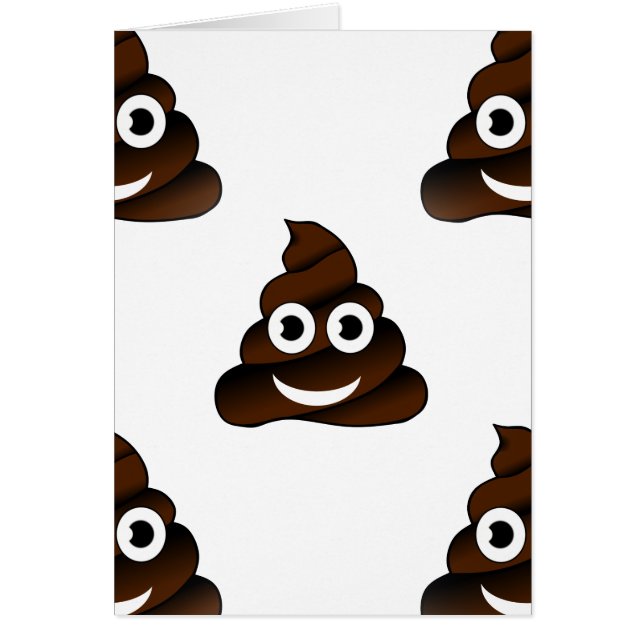 roligt poop emoji hälsningskort (Framsidan)