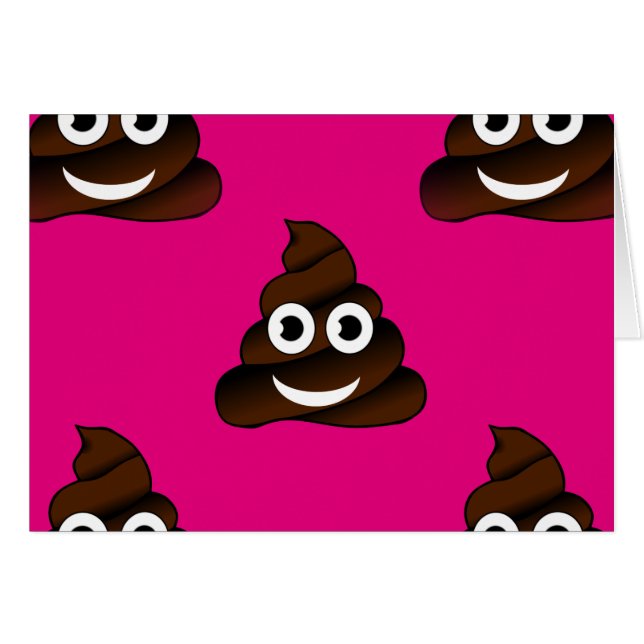 roligt poop emoji hälsningskort (Framsidan Horizontal)