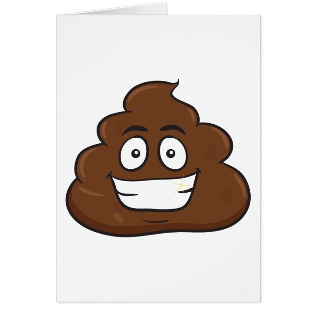 roligt poop emoji hälsningskort (Framsidan)
