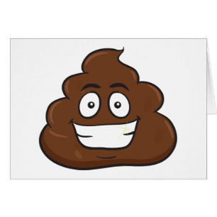 roligt poop emoji hälsningskort