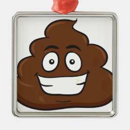 roligt poop emoji julgransprydnad metall