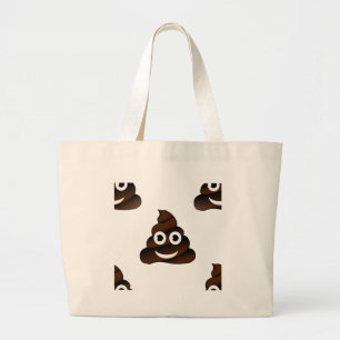 roligt poop emoji jumbo tygkasse