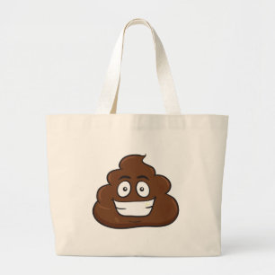 roligt poop emoji jumbo tygkasse
