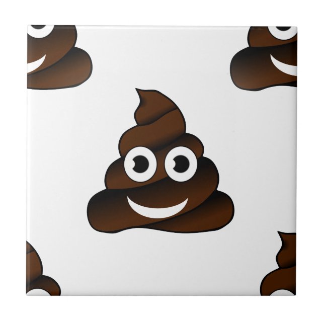 roligt poop emoji kakelplatta (Framsidan)