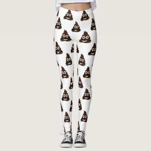 roligt poop emoji leggings