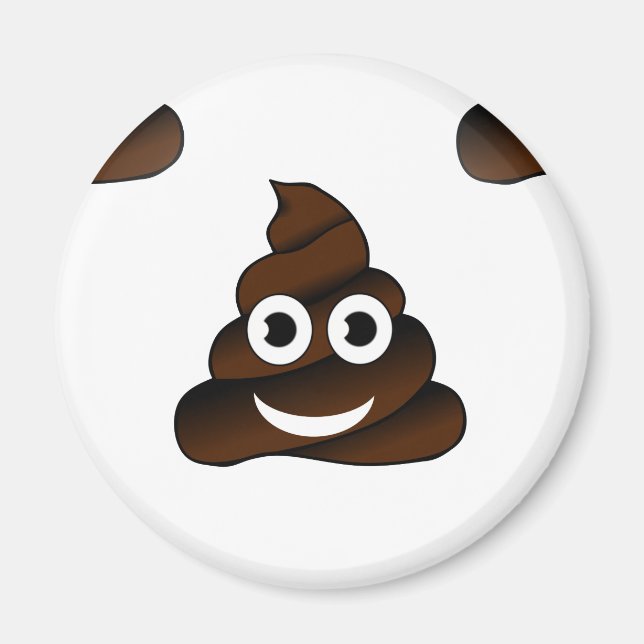 roligt poop emoji magnet (Framsidan)