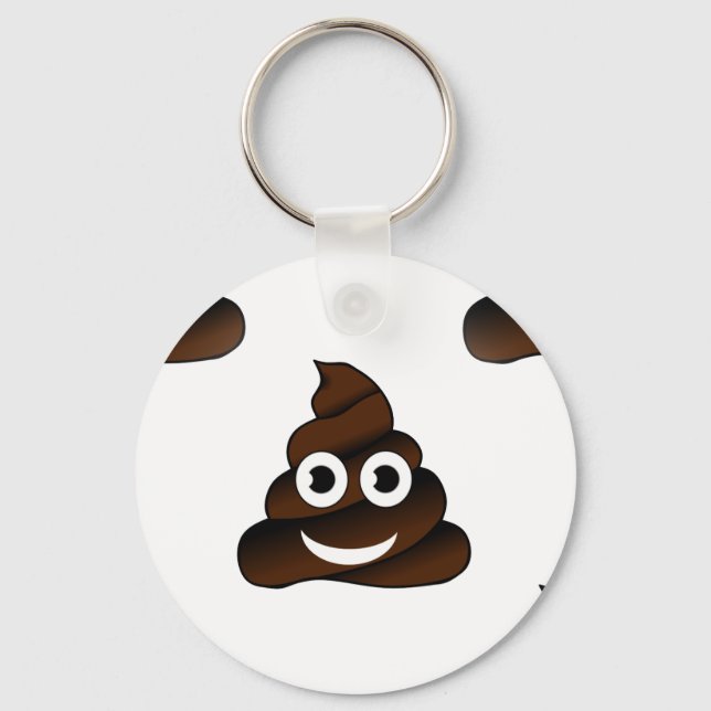 roligt poop emoji nyckelring (Framsida)