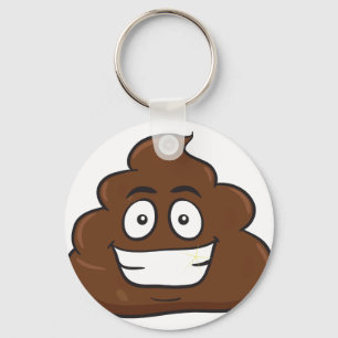 roligt poop emoji nyckelring