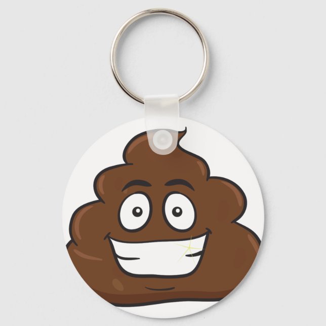 roligt poop emoji nyckelring (Framsida)