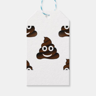 roligt poop emoji presentetikett