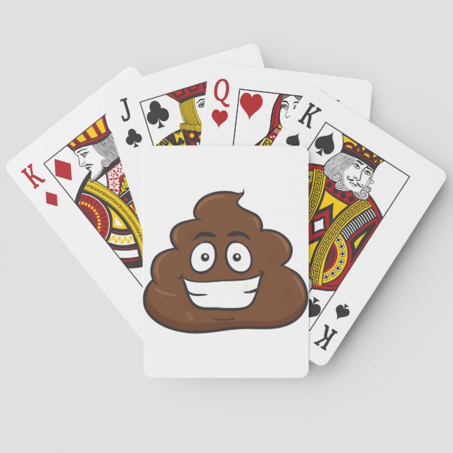 roligt poop emoji spel kort (Baksidan)