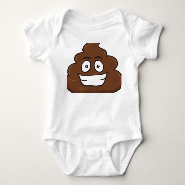 roligt poop emoji t-shirt (Framsida)