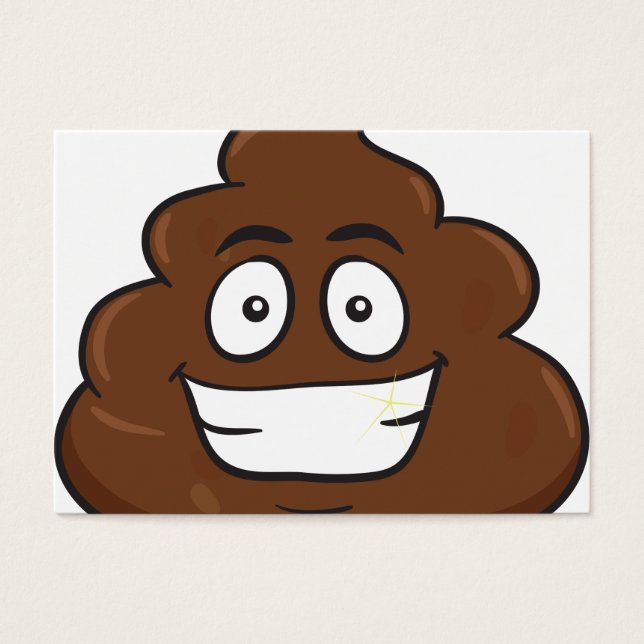 roligt poop emoji visitkort (Framsidan)