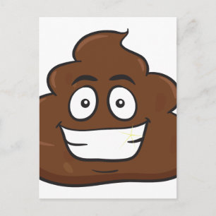 roligt poop emoji vykort