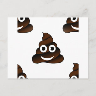 roligt poop emoji vykort