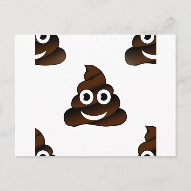 roligt poop emoji vykort (Framsida)