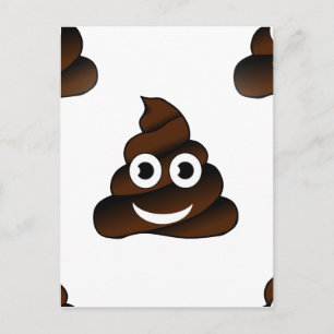 roligt poop emoji vykort